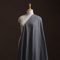Grey - Prewashed Running Stitch Cotton Plain Fabric 07