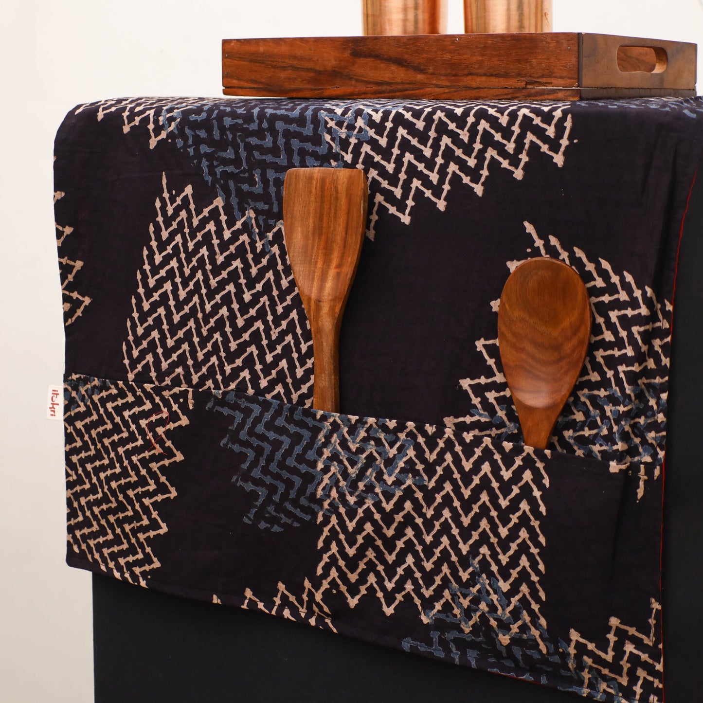 Handmade Fridge Top Cover with Multiple Pockets 155