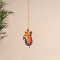 Peacock - Abstract Pastel Handpainted Hand-Carved Wooden Hanging 24