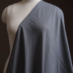 Grey - Prewashed Running Stitch Cotton Plain Fabric 07