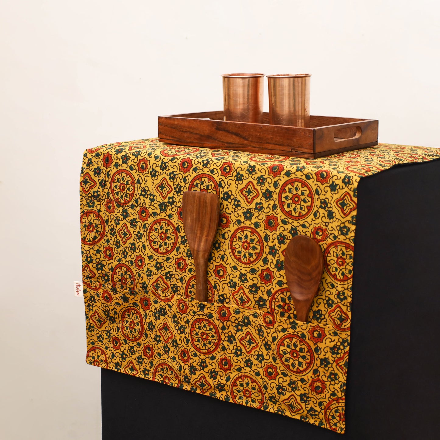 Handmade Fridge Top Cover with Multiple Pockets 156