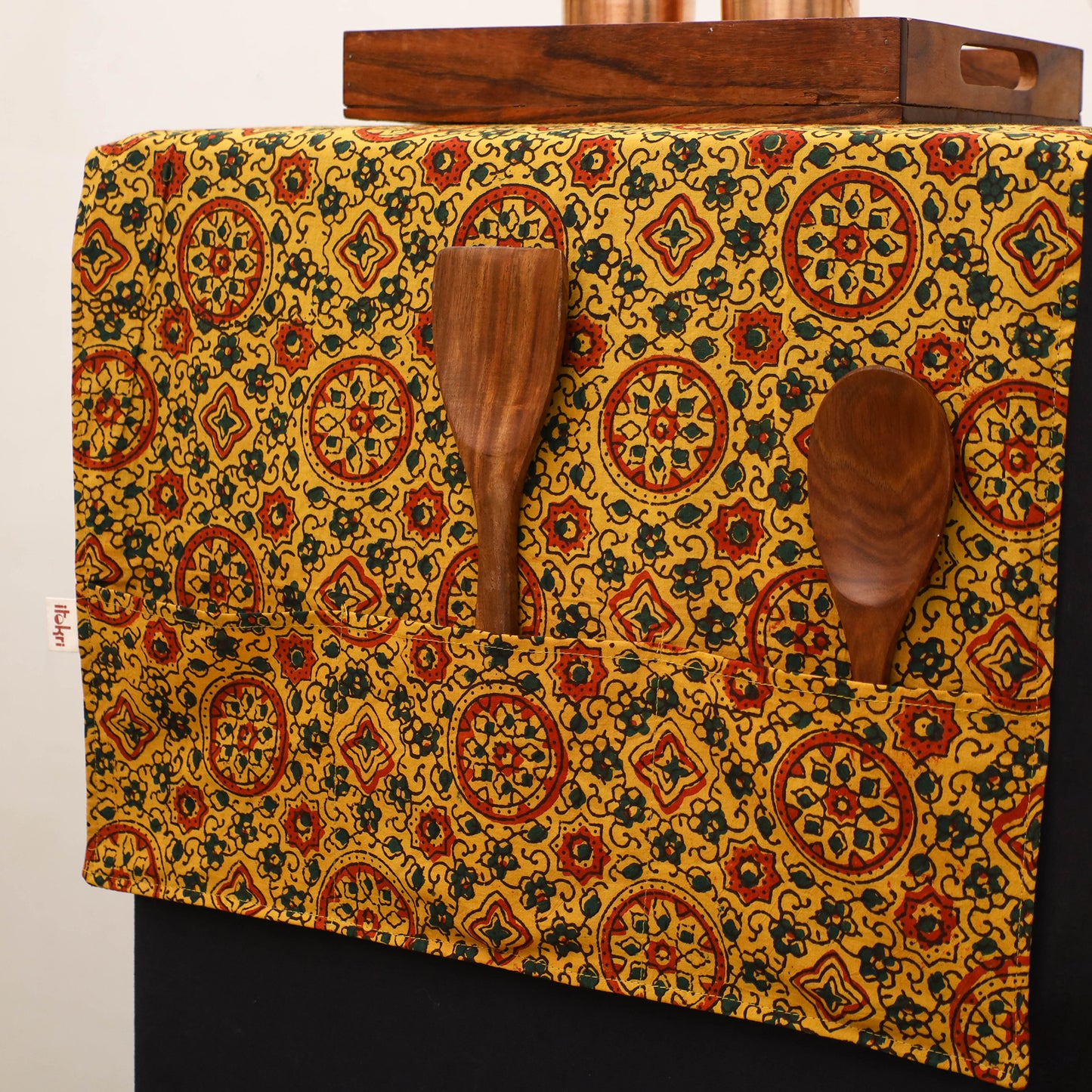 Handmade Fridge Top Cover with Multiple Pockets 156