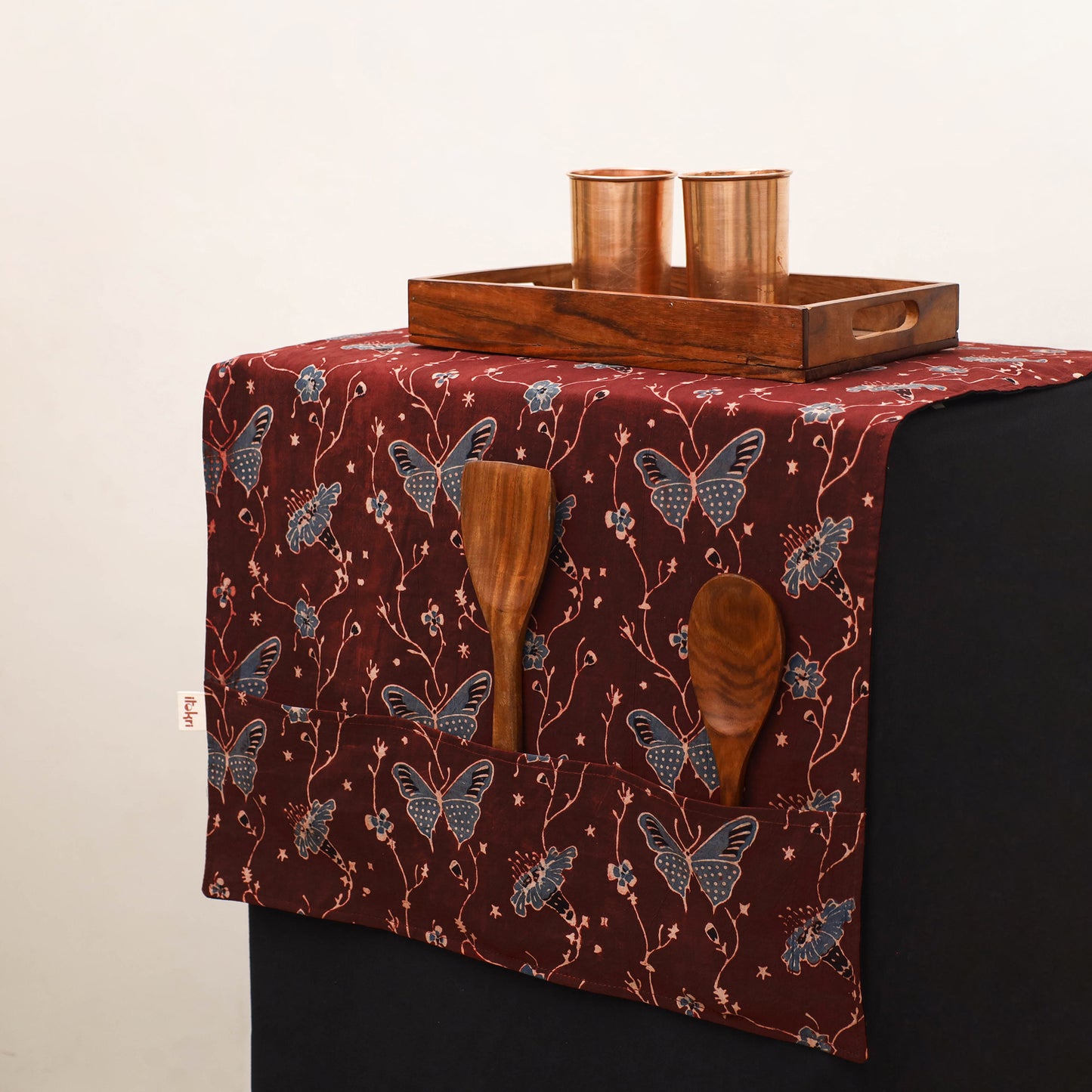 Handmade Fridge Top Cover with Multiple Pockets 157