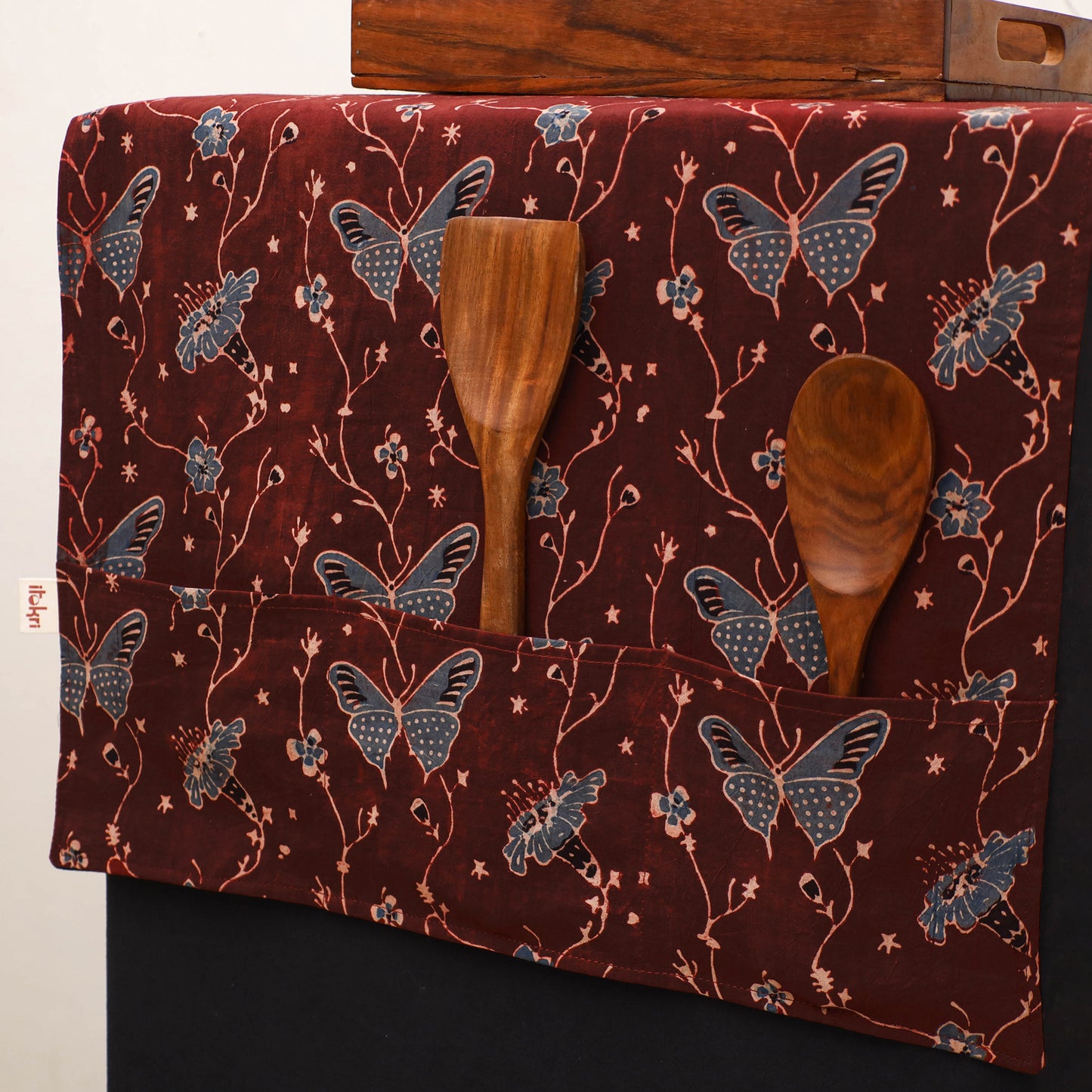 Handmade Fridge Top Cover with Multiple Pockets 157