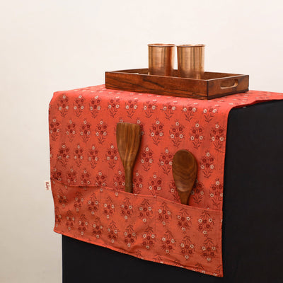 Handmade Fridge Top Cover with Multiple Pockets 158