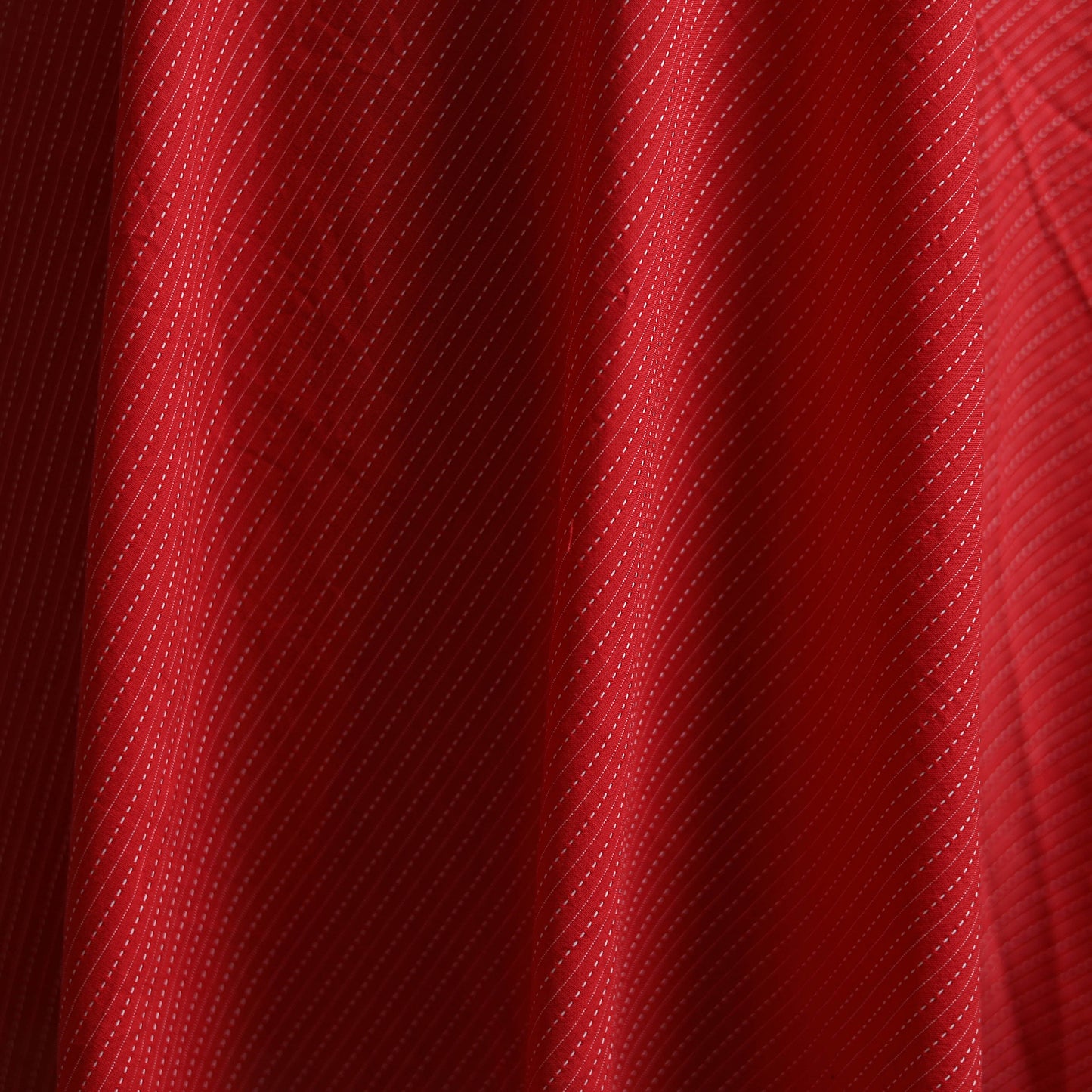 Red - Prewashed Running Stitch Cotton Plain Fabric 20