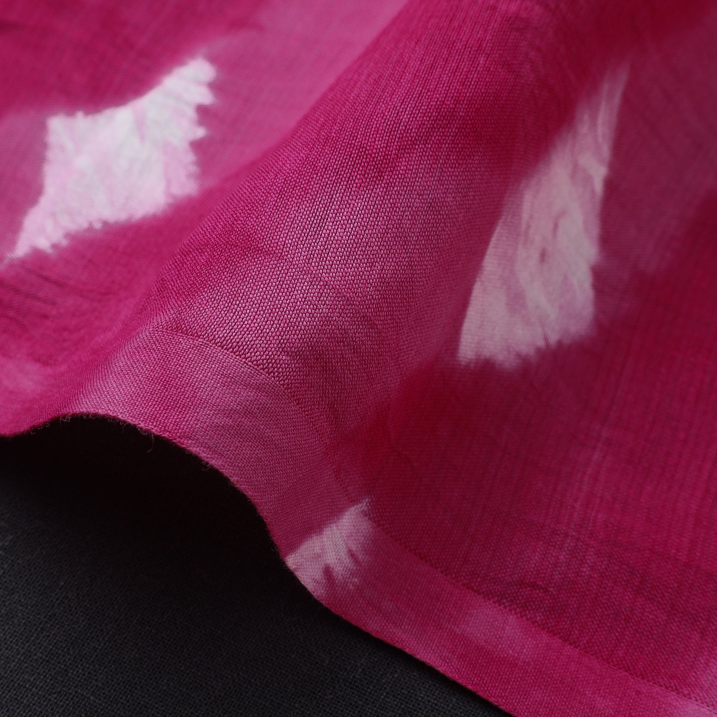 Pink - Leheriya Tie-Dye Mothra Chanderi Silk Fabric 39