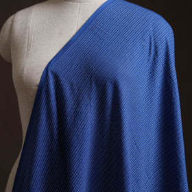 Blue - Prewashed Running Stitch Cotton Plain Fabric 19