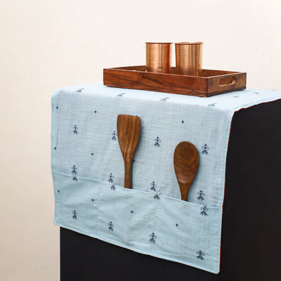 Handmade Fridge Top Cover with Multiple Pockets 163