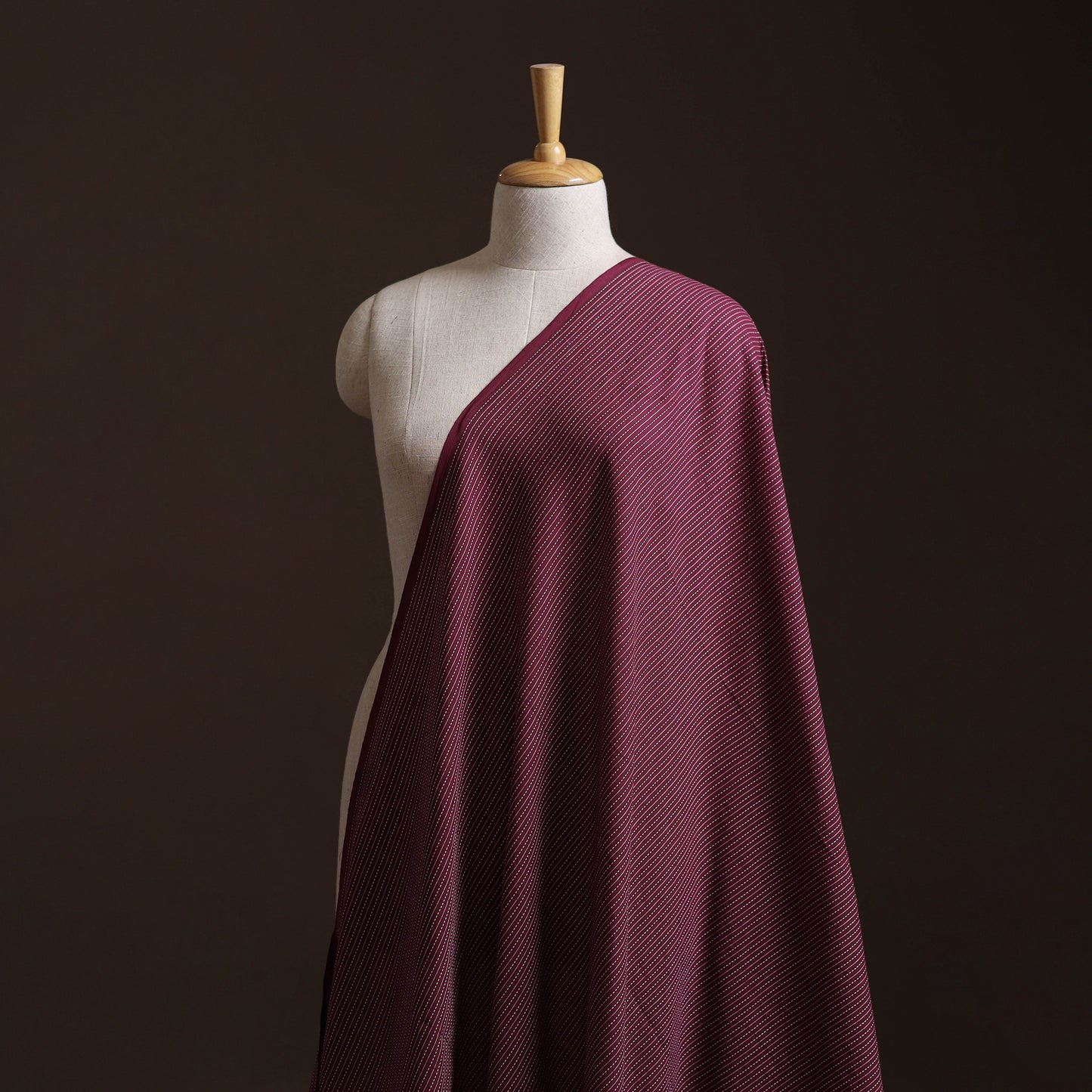 Purple - Prewashed Running Stitch Cotton Plain Fabric 25