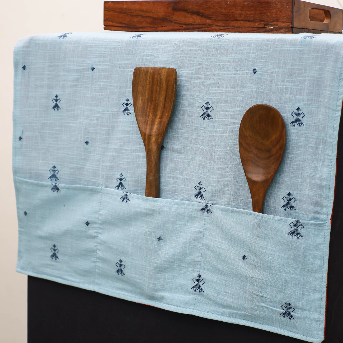 Handmade Fridge Top Cover with Multiple Pockets 163