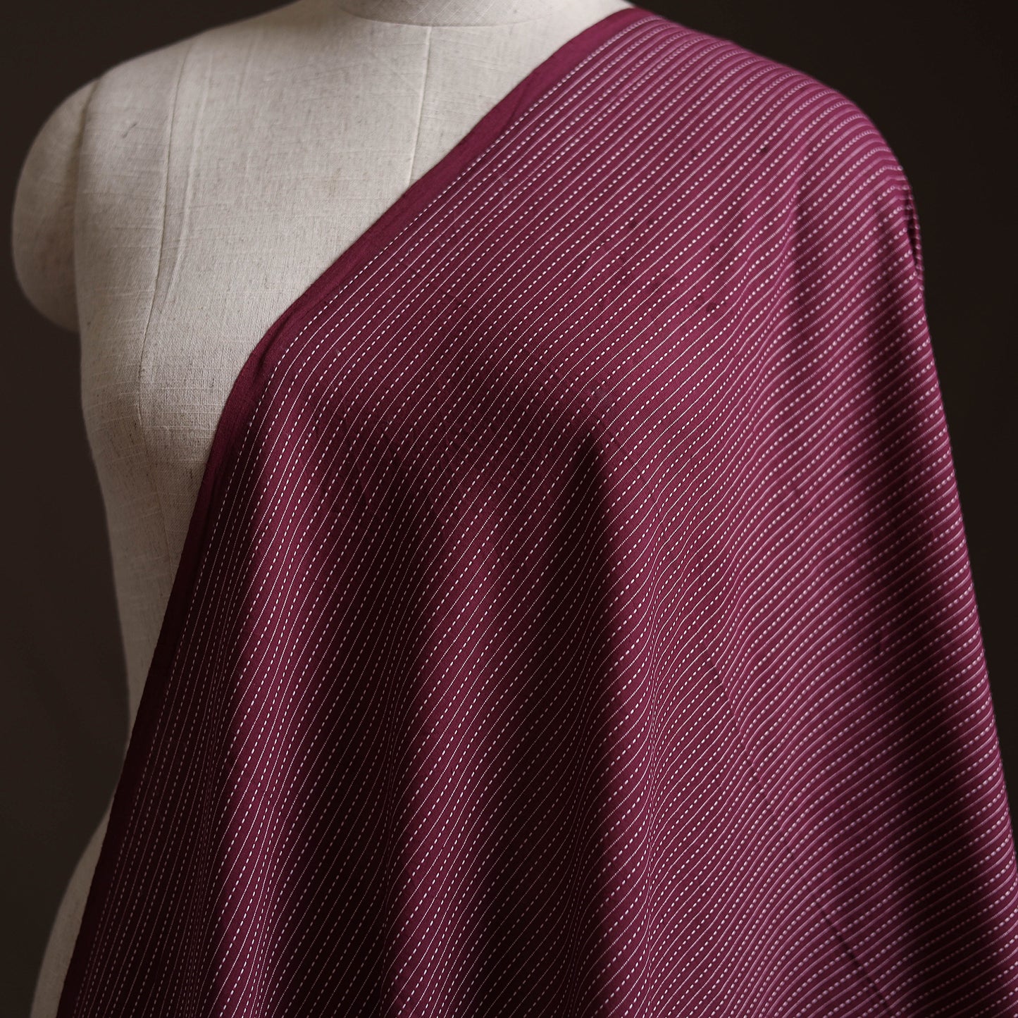 Purple - Prewashed Running Stitch Cotton Plain Fabric 25