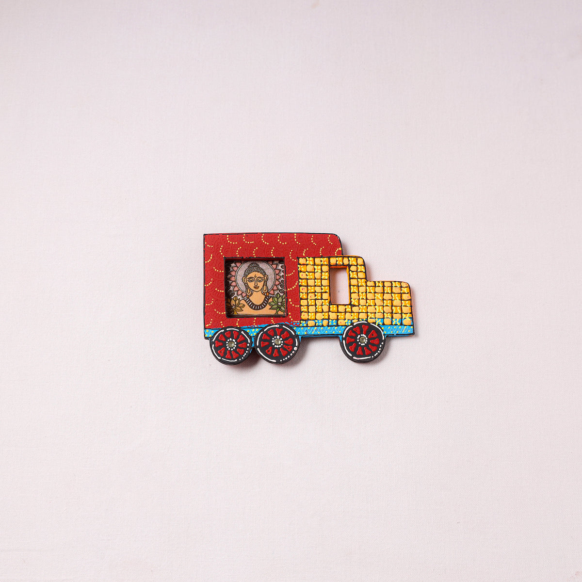 Truck - Handpainted Wooden Photo Frame Fridge Magnet 16