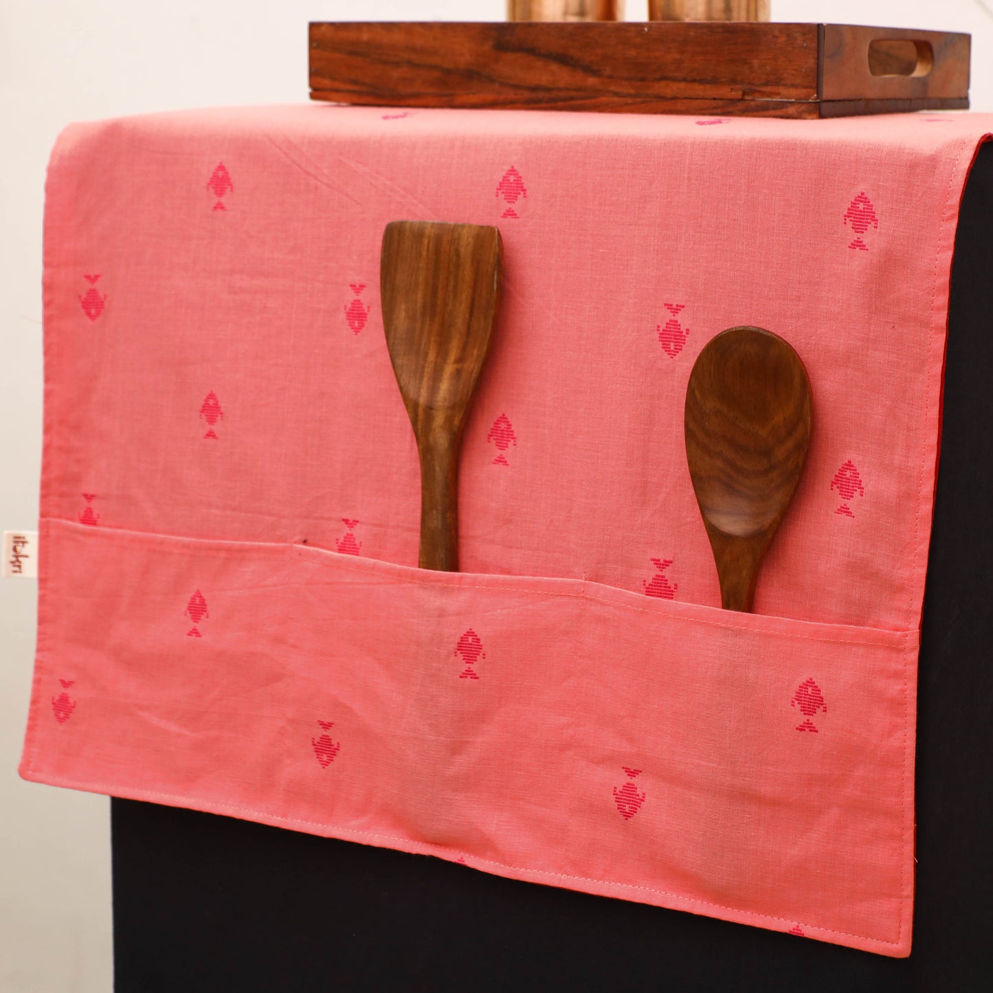 Handmade Fridge Top Cover with Multiple Pockets 166