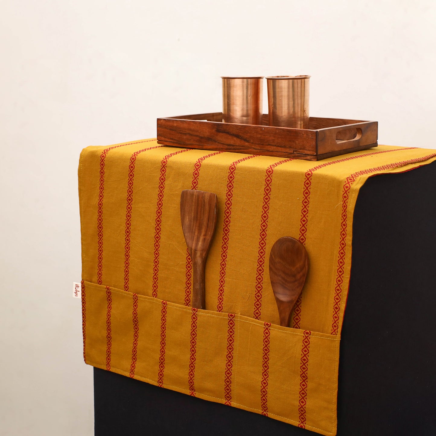 Handmade Fridge Top Cover with Multiple Pockets 167