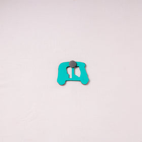 Auto Rickshaw - Handpainted Wooden Fridge Magnet 07