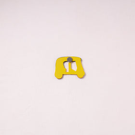 Auto Rickshaw - Handpainted Wooden Fridge Magnet 08