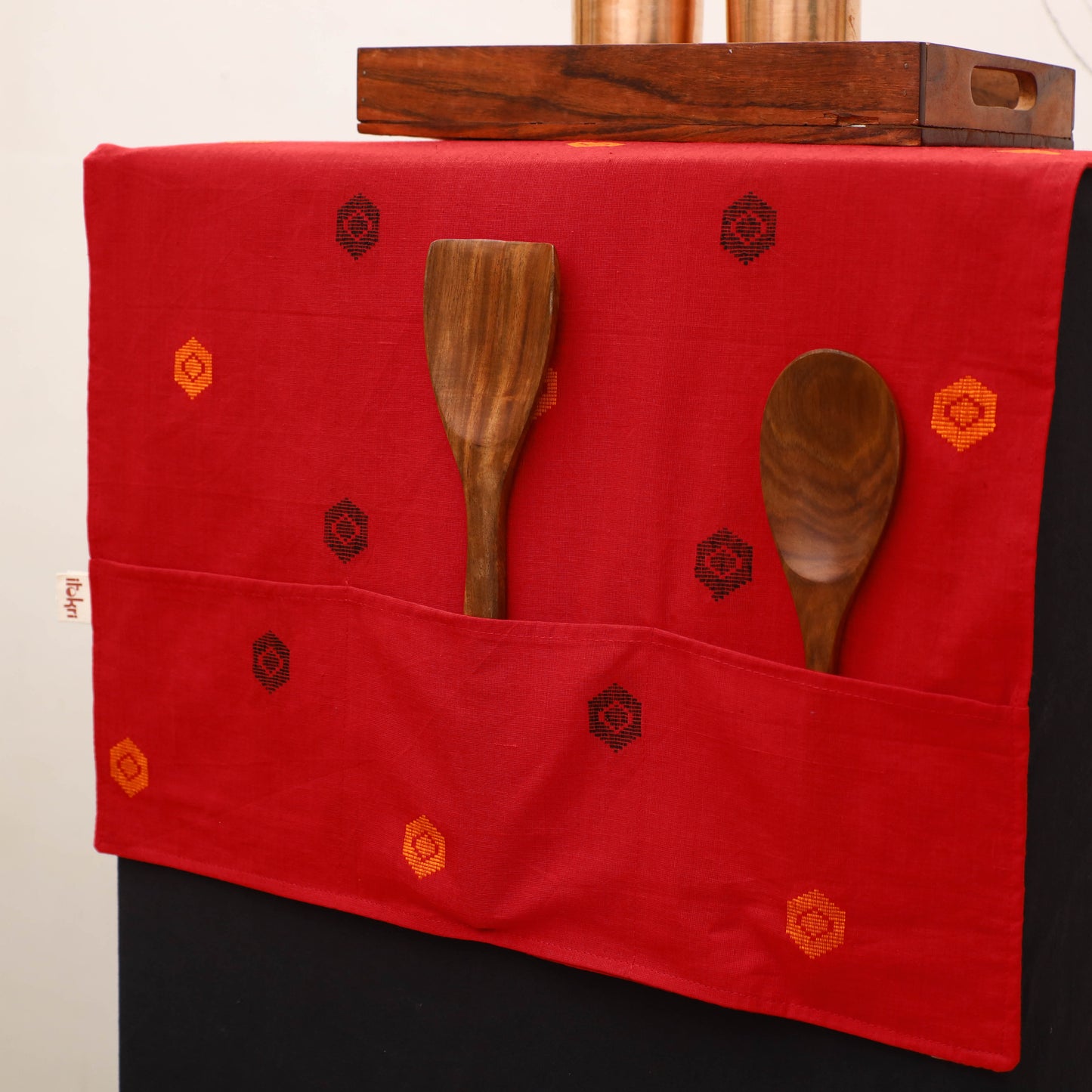 Handmade Fridge Top Cover with Multiple Pockets 170