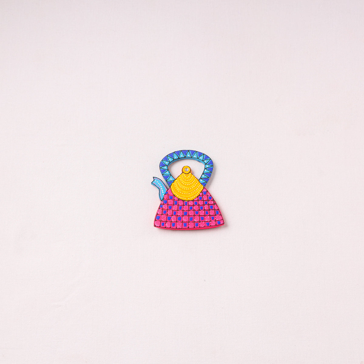 Tea Kettle - Handpainted Wooden Fridge Magnet 13