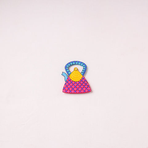Tea Kettle - Handpainted Wooden Fridge Magnet 13
