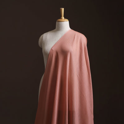 Peach - Prewashed Pure Mul Cotton Plain Fabric 13