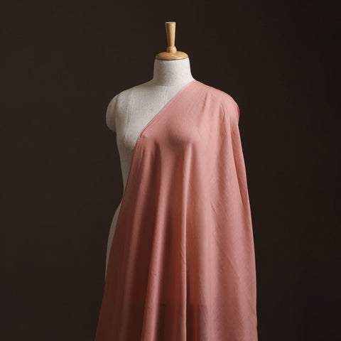 Peach - Prewashed Pure Mul Cotton Plain Fabric 13