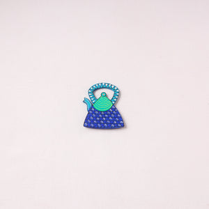 Tea Kettle - Handpainted Wooden Fridge Magnet 14