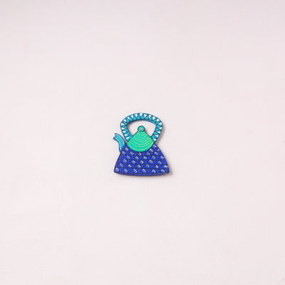 Tea Kettle - Handpainted Wooden Fridge Magnet 14