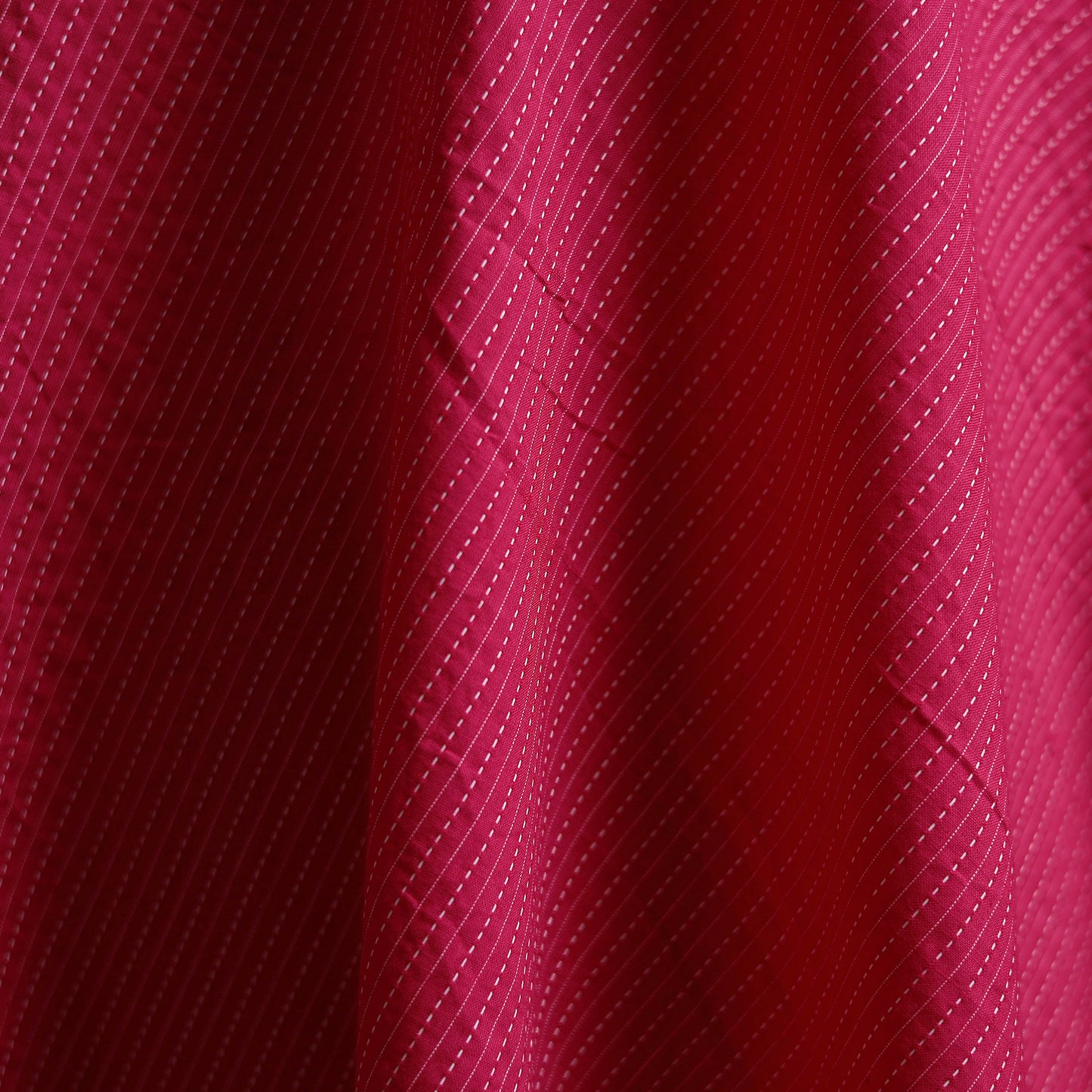 Pink - Prewashed Running Stitch Cotton Plain Fabric 24