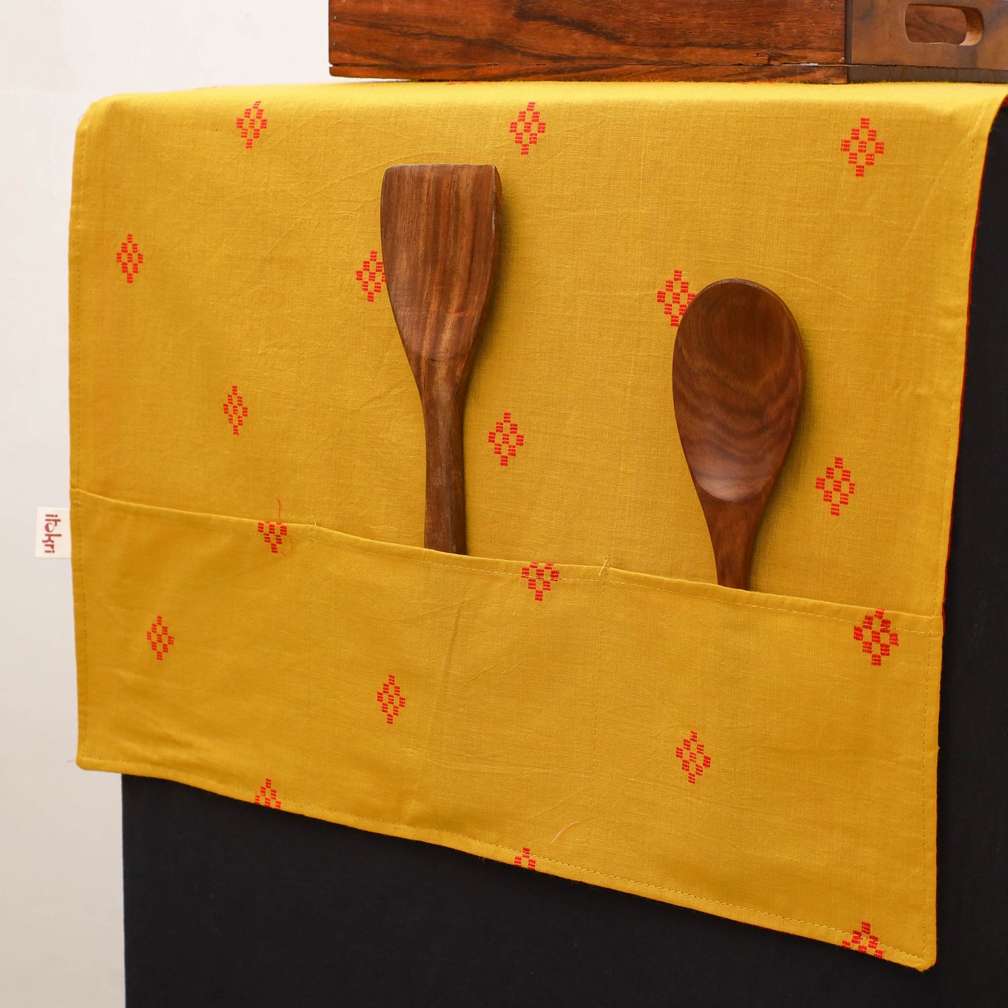 Handmade Fridge Top Cover with Multiple Pockets 175