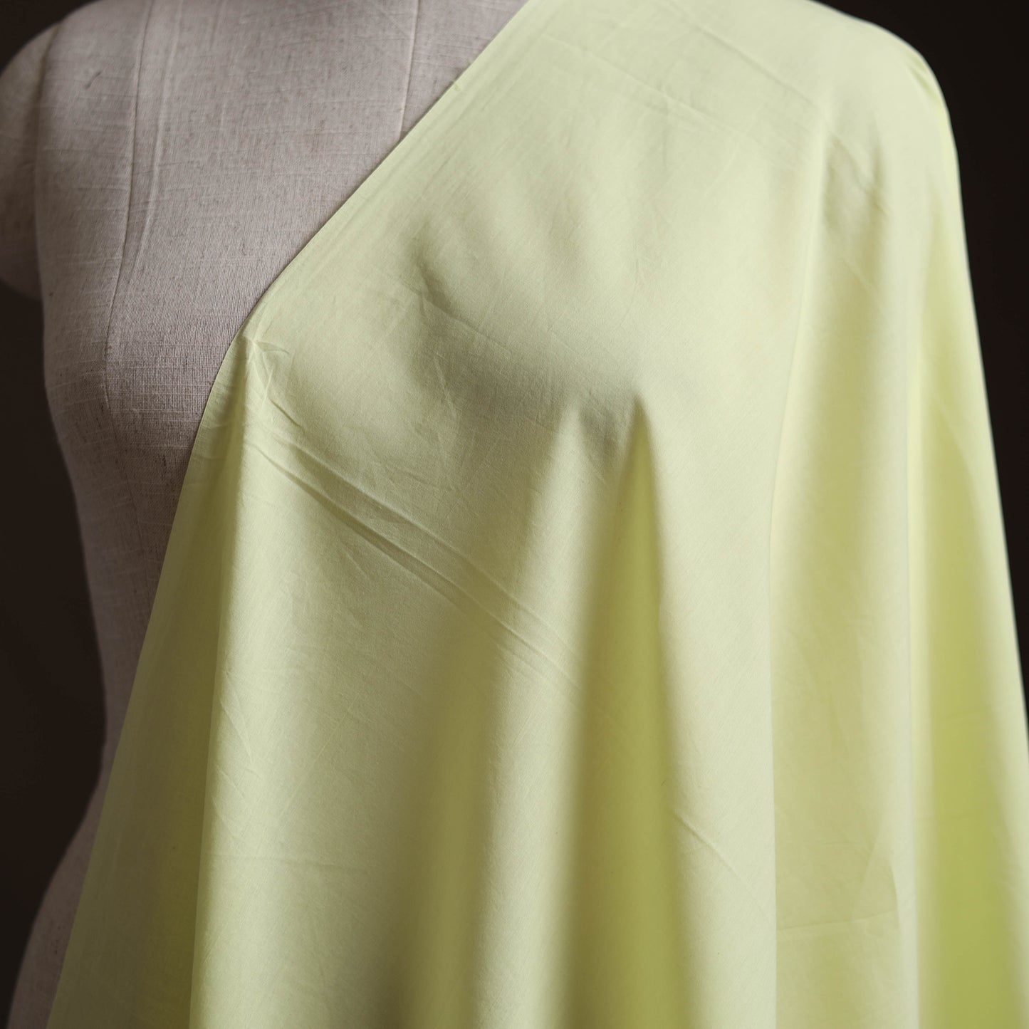 Yellow - Prewashed Cotton Plain Fabric 25