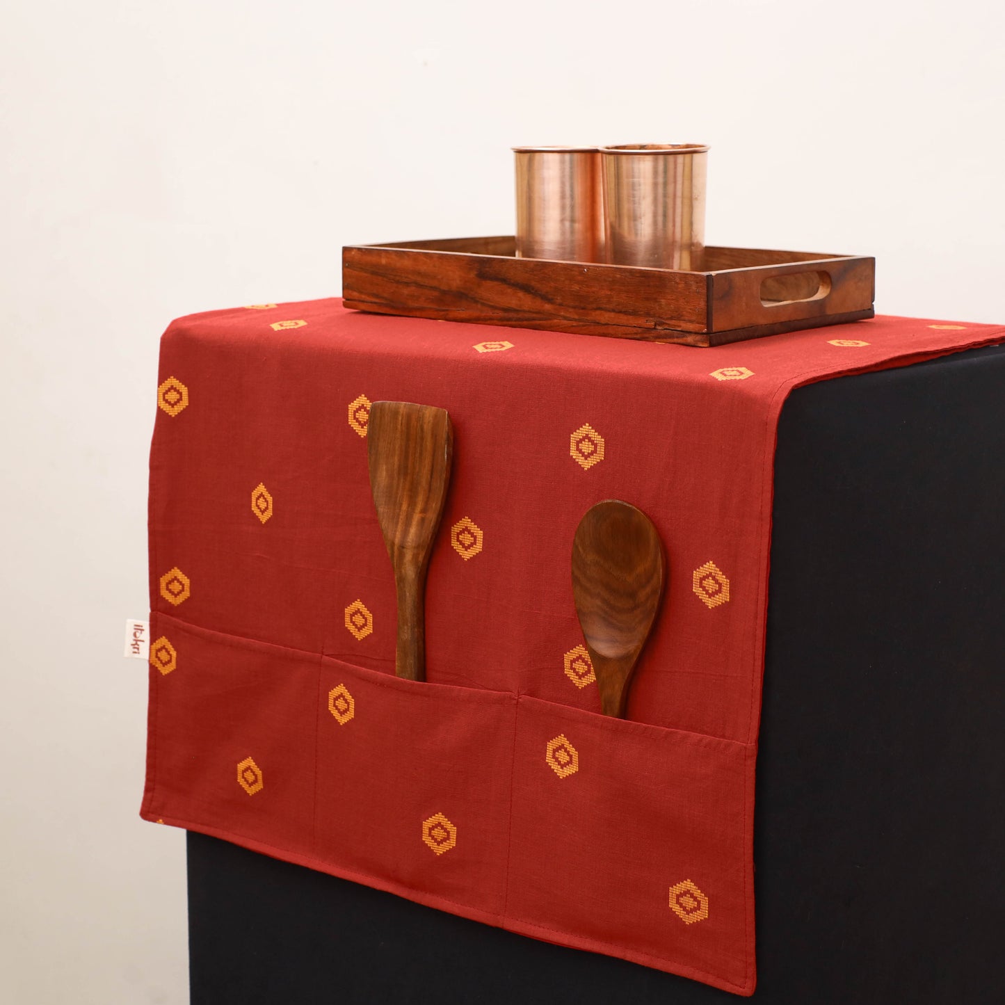 Handmade Fridge Top Cover with Multiple Pockets 179