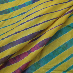 Buy Leheriya Tie-Dye Tussar Silk Handloom Fabric 46 Online l iTokri.com