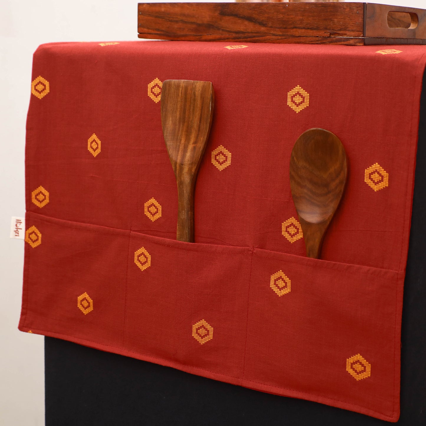 Handmade Fridge Top Cover with Multiple Pockets 179