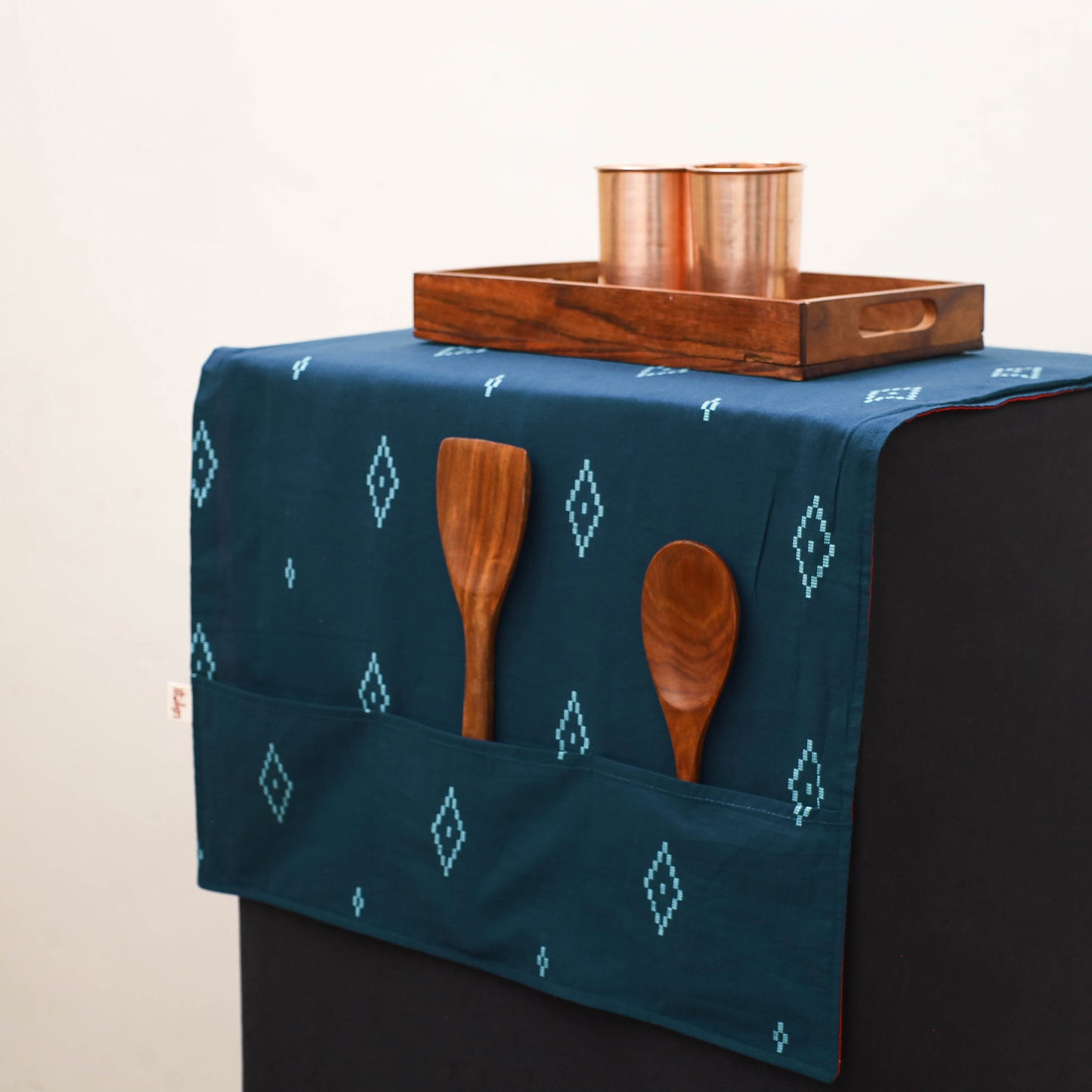 Handmade Fridge Top Cover with Multiple Pockets 181