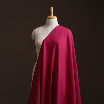 Pink - Prewashed Cotton Plain Fabric 33