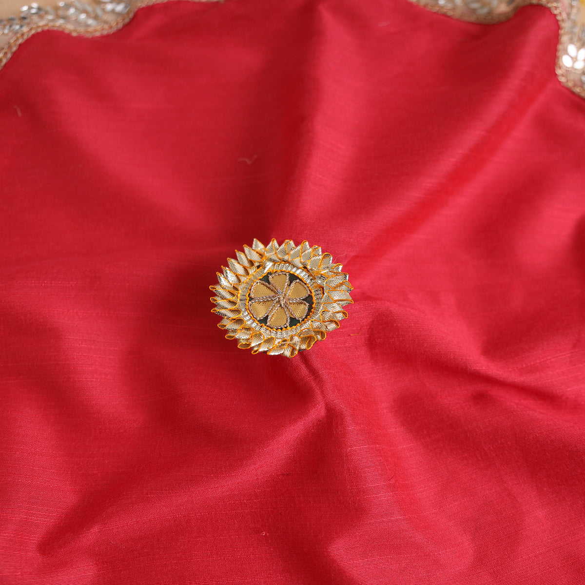 Handcrafted Lace Work Pooja Thali Cover 18