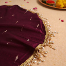Handcrafted Lace Bead Work Pooja Thali Cover 01