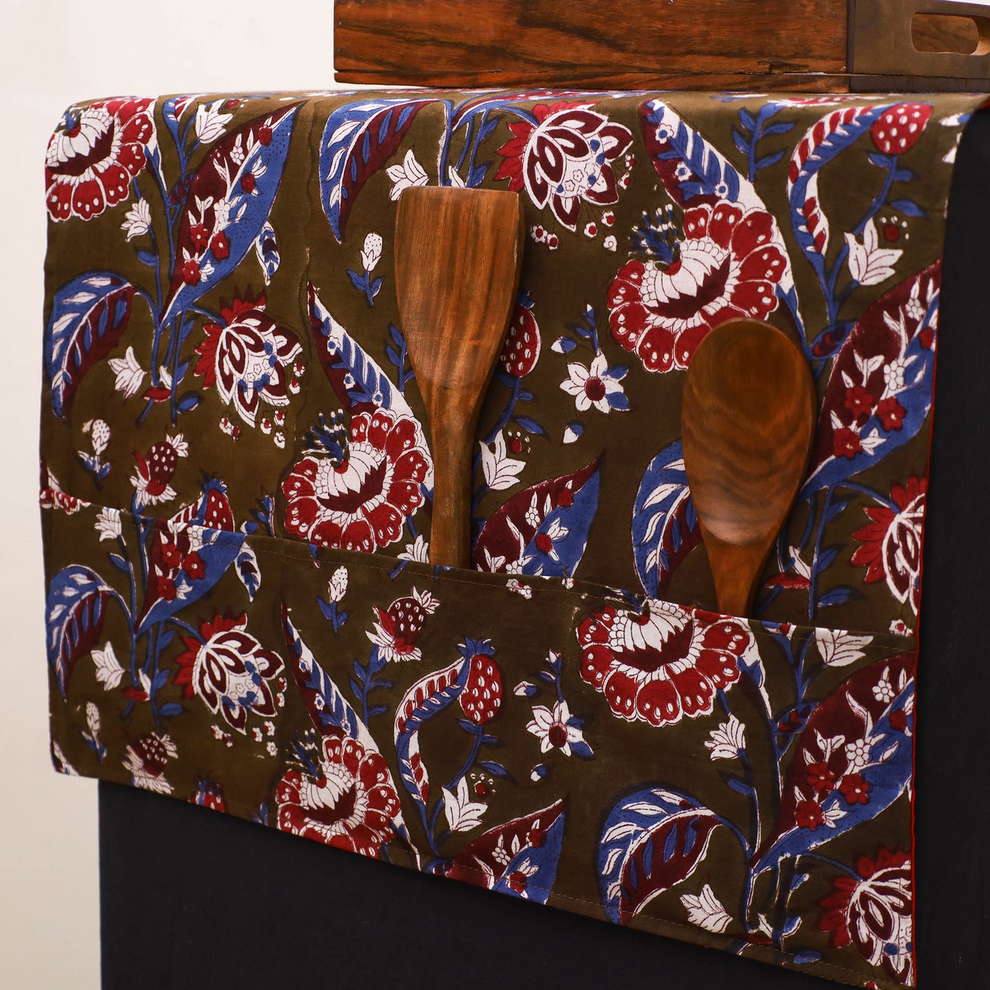 Handmade Fridge Top Cover with Multiple Pockets 189