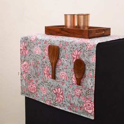 Handmade Fridge Top Cover with Multiple Pockets 190