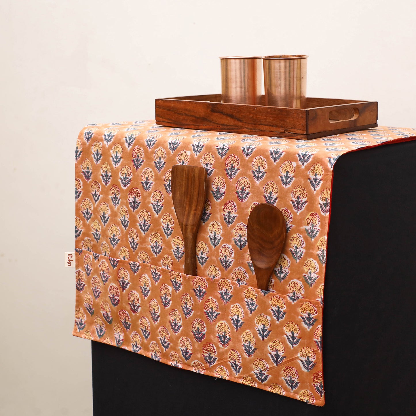 Handmade Fridge Top Cover with Multiple Pockets 192