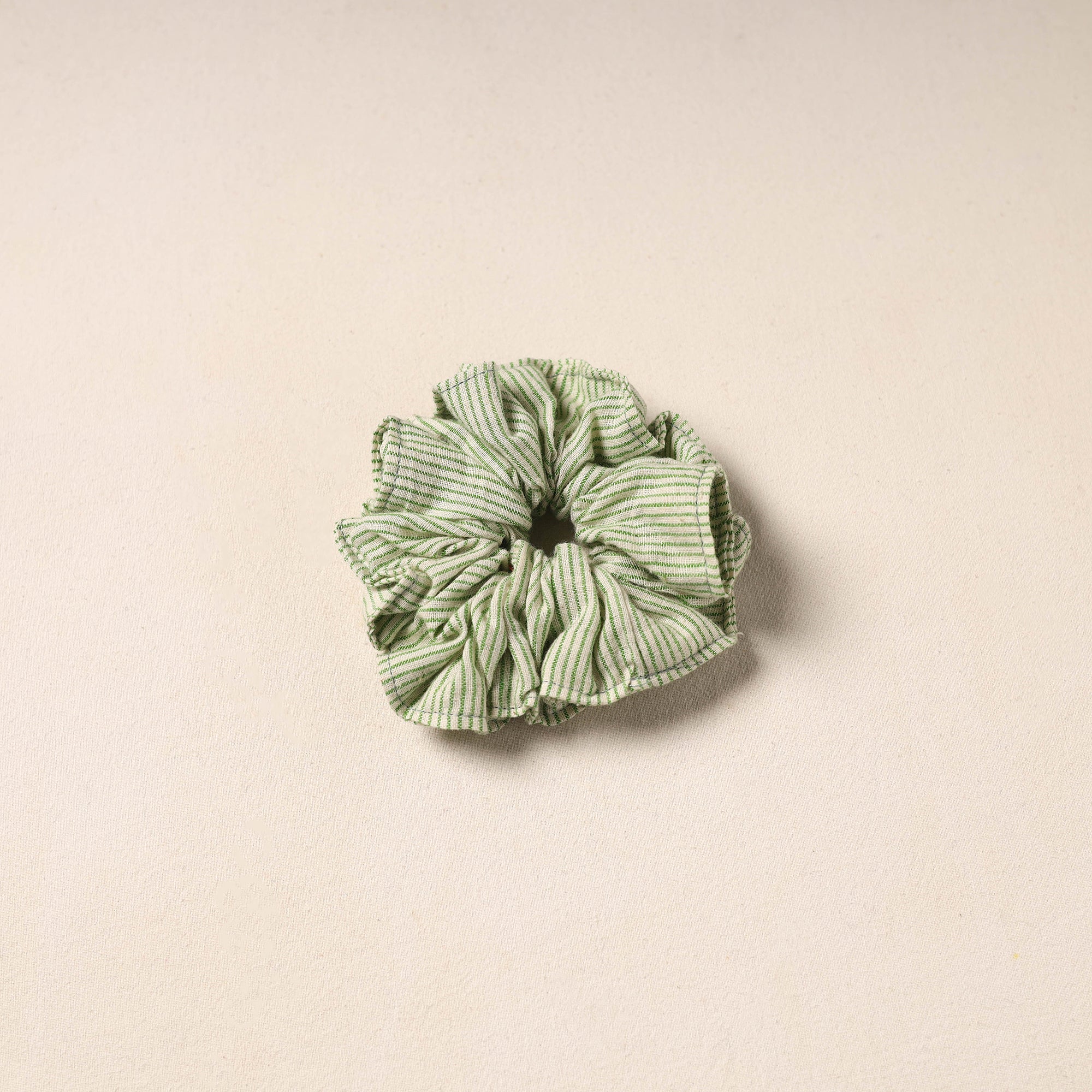 Green Handmade Cotton Elastic Rubber Band/Scrunchie