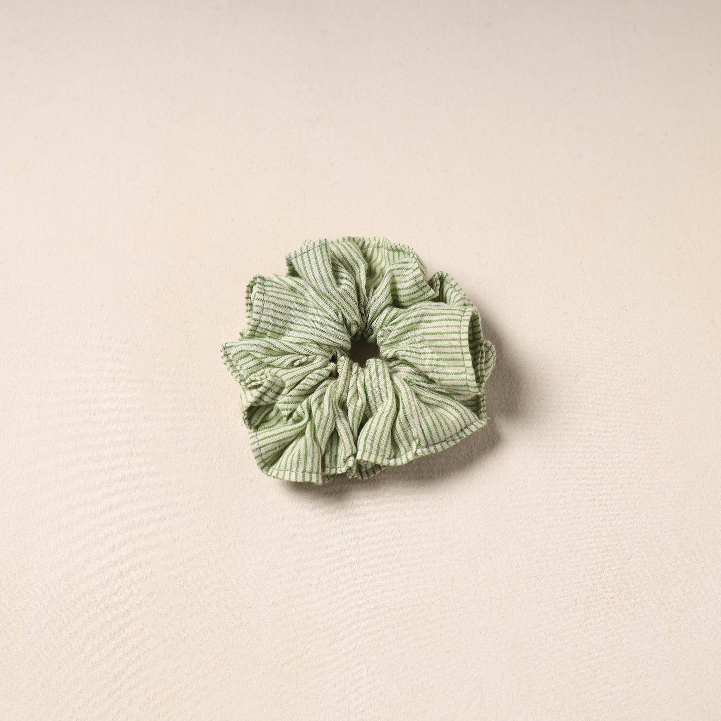 Green Handmade Cotton Elastic Rubber Band/Scrunchie