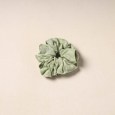 Green Handmade Cotton Elastic Rubber Band/Scrunchie