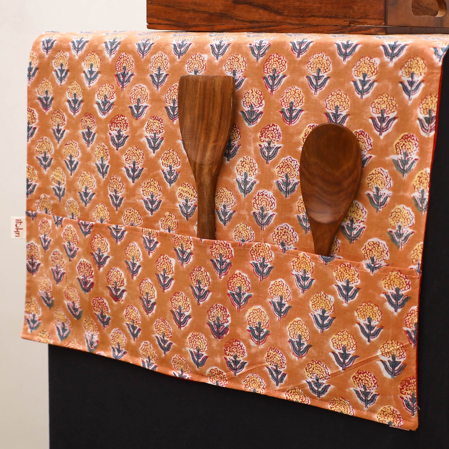 Handmade Fridge Top Cover with Multiple Pockets 192