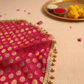 Handcrafted Lace Bead Work Pooja Thali Cover 29