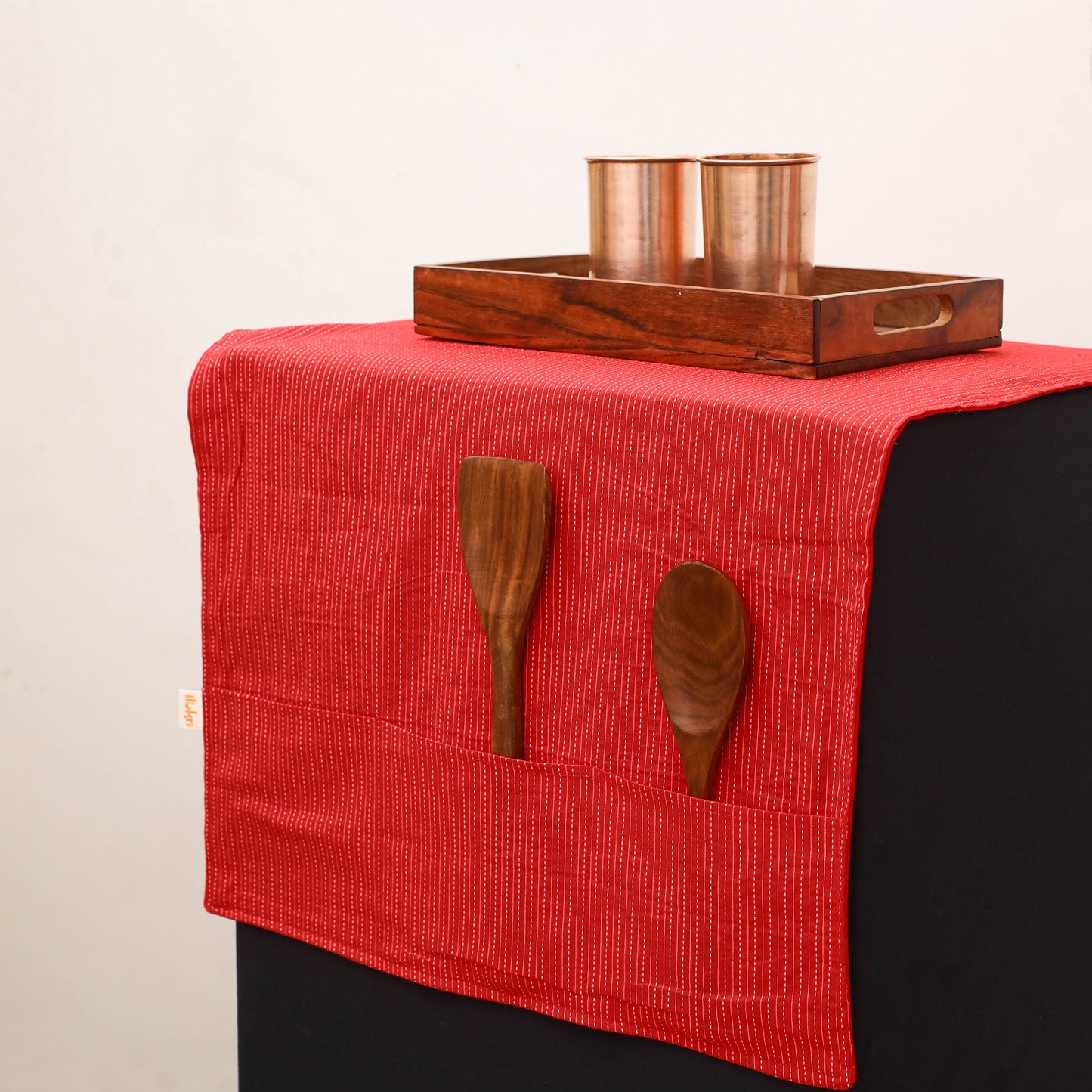 Handmade Fridge Top Cover with Multiple Pockets 195