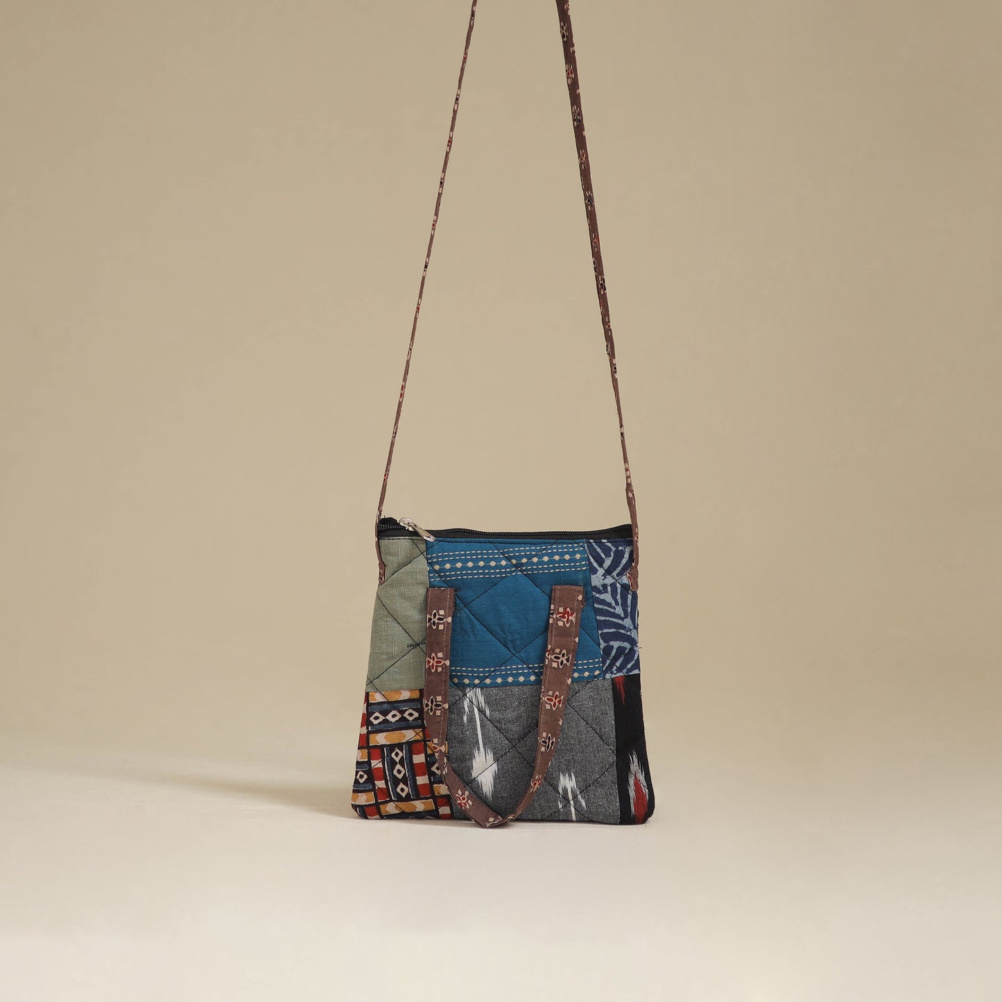 Handmade Quilted Patchwork Sling Bag 01