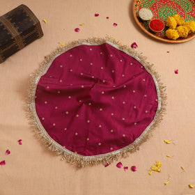 Handcrafted Lace Sequin Work Pooja Thali Cover 15