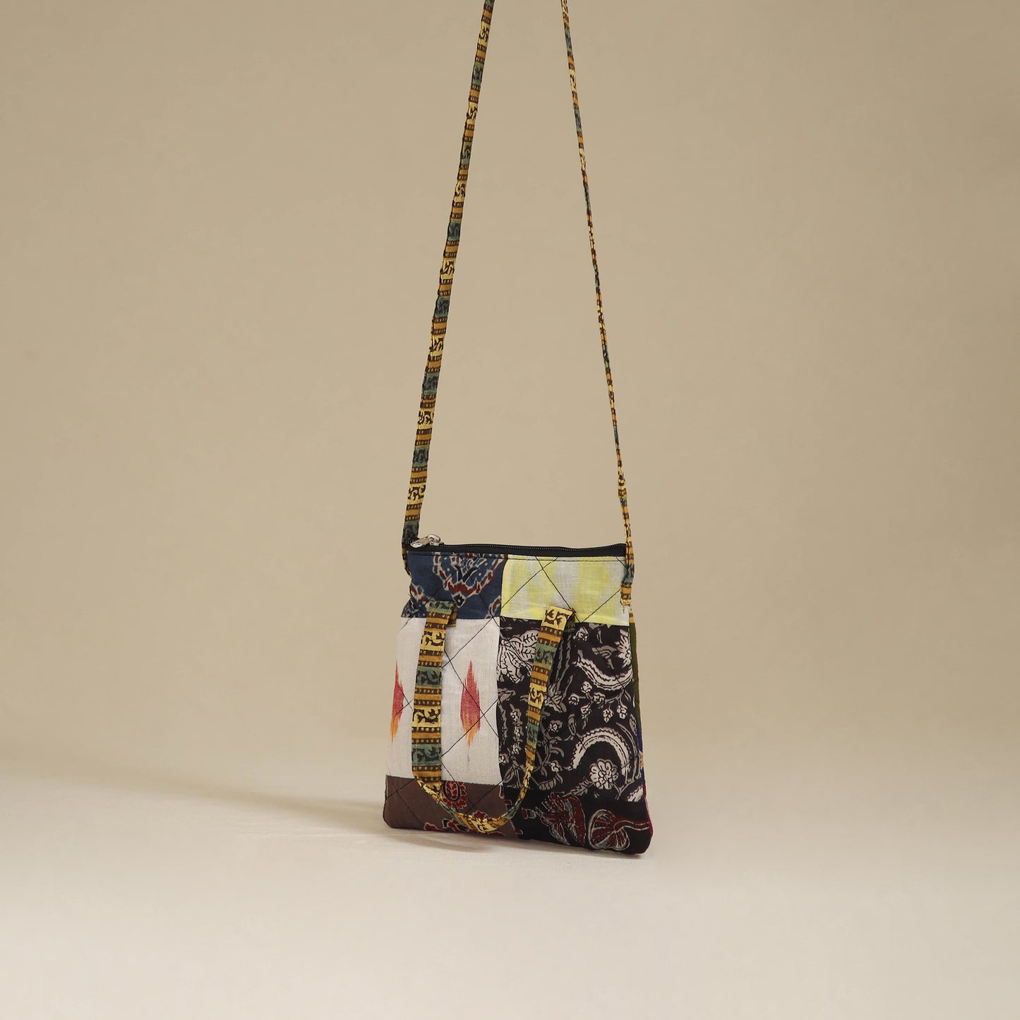 Handmade Quilted Patchwork Sling Bag 02